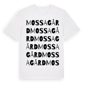 Mossagård ordlek t-shirt – ekologisk bomull t-shirt från Pinshirt