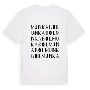 Munkabol ordlek t-shirt – ekologisk bomull t-shirt från Pinshirt