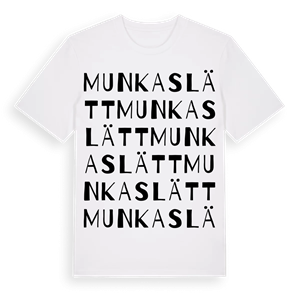 Munkaslätt ordlek t-shirt – ekologisk bomull t-shirt från Pinshirt