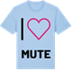 Blue Soul t-shirt med Jag älskar Mute t-shirt stort tryck