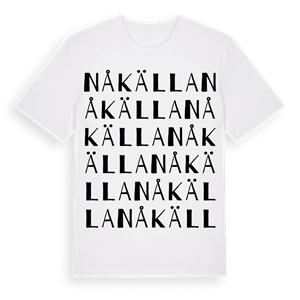 Nåkälla ordlek t-shirt – ekologisk bomull t-shirt från Pinshirt