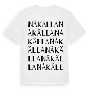 Nåkälla ordlek t-shirt – ekologisk bomull t-shirt från Pinshirt