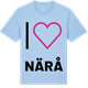 Blue Soul t-shirt med Jag älskar Närå t-shirt stort tryck