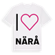 White t-shirt med Jag älskar Närå t-shirt stort tryck
