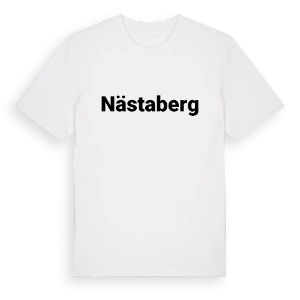 Nästaberg fetstil t-shirt – ekologisk bomull t-shirt från Pinshirt