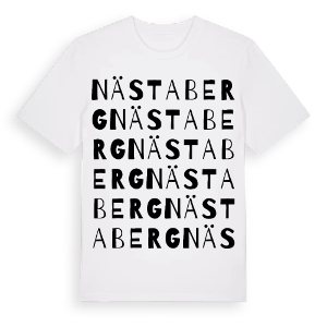 Nästaberg ordlek t-shirt – ekologisk bomull t-shirt från Pinshirt
