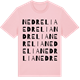 Pink Cotton t-shirt med Nedre Lia ordlek t-shirt
