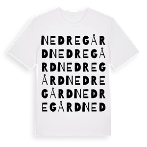 Nedregård ordlek t-shirt – ekologisk bomull t-shirt från Pinshirt