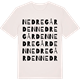 Vintage White t-shirt med Nedregården ordlek t-shirt