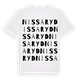 White t-shirt med Nissaryd ordlek t-shirt