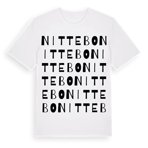 Nittebo ordlek t-shirt – ekologisk bomull t-shirt från Pinshirt