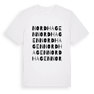 Nordhagen ordlek t-shirt – ekologisk bomull t-shirt från Pinshirt