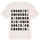 Vintage White t-shirt med Nordregård ordlek t-shirt