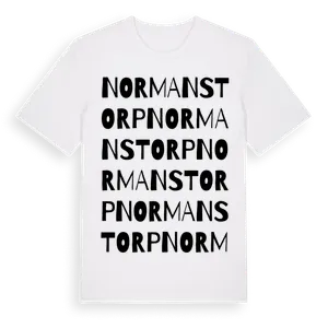 Normanstorp ordlek t-shirt – ekologisk bomull t-shirt från Pinshirt