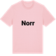 Pink Cotton t-shirt med Norr fetstil t-shirt