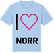 Blue Soul t-shirt med Jag älskar Norr t-shirt stort tryck