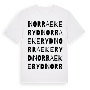 Norra Ekeryd ordlek t-shirt – ekologisk bomull t-shirt från Pinshirt