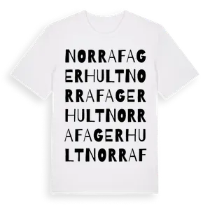 Norra Fagerhult ordlek t-shirt – ekologisk bomull t-shirt från Pinshirt