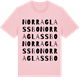 Pink Cotton t-shirt med Norra Glassbo ordlek t-shirt