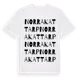 White t-shirt med Norra Kattarp ordlek t-shirt