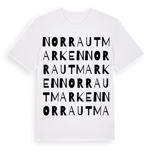 Norra Utmarken ordlek t-shirt – ekologisk bomull t-shirt från Pinshirt