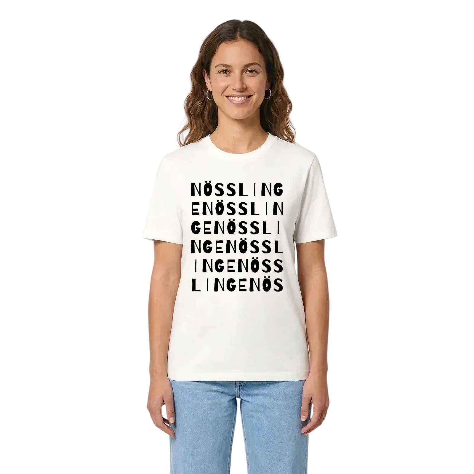 Nösslinge ordlek t-shirt – White, i miljö