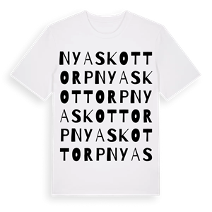 Nya Skottorp ordlek t-shirt – ekologisk bomull t-shirt från Pinshirt
