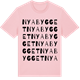 Pink Cotton t-shirt med Nyabygget ordlek t-shirt