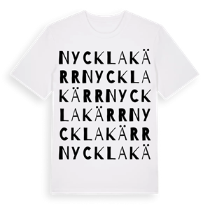 Nycklakärr ordlek t-shirt – ekologisk bomull t-shirt från Pinshirt