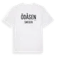 White t-shirt med Ödåsen i Sverige t-shirt