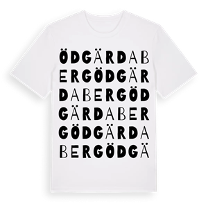 Ödgärdaberg ordlek t-shirt – ekologisk bomull t-shirt från Pinshirt