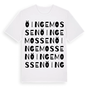 Öingemossen ordlek t-shirt – ekologisk bomull t-shirt från Pinshirt