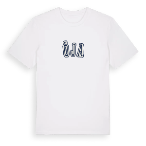 Öja college t-shirt – ekologisk bomull t-shirt från Pinshirt