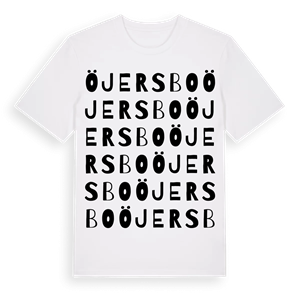 Öjersbo ordlek t-shirt – ekologisk bomull t-shirt från Pinshirt