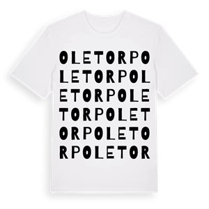 Oletorp ordlek t-shirt – ekologisk bomull t-shirt från Pinshirt