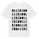 White t-shirt med Ollered ordlek t-shirt