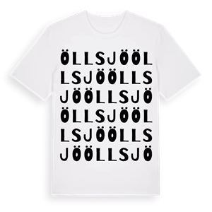 Öllsjö ordlek t-shirt – ekologisk bomull t-shirt från Pinshirt