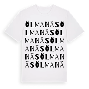 Ölmanäs ordlek t-shirt – ekologisk bomull t-shirt från Pinshirt