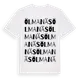 White t-shirt med Ölmanäs ordlek t-shirt