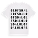 White t-shirt med Olofsdal ordlek t-shirt