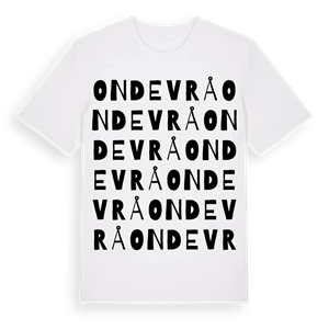 Ondevrå ordlek t-shirt – ekologisk bomull t-shirt från Pinshirt