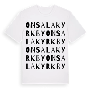Onsala kyrkby ordlek t-shirt – ekologisk bomull t-shirt från Pinshirt
