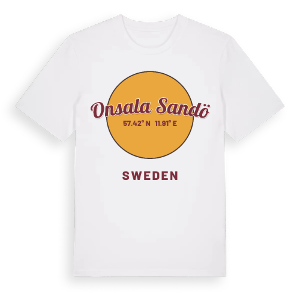Onsala Sandö cirkel t-shirt – ekologisk bomull t-shirt från Pinshirt