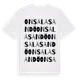 White t-shirt med Onsala Sandö ordlek t-shirt