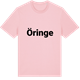 Pink Cotton t-shirt med Öringe fetstil t-shirt
