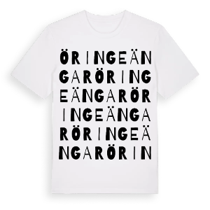Öringe ängar ordlek t-shirt – ekologisk bomull t-shirt från Pinshirt