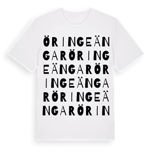 Öringe ängar ordlek t-shirt – ekologisk bomull t-shirt från Pinshirt