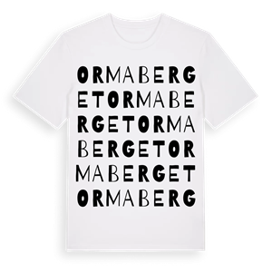 Ormaberget ordlek t-shirt – ekologisk bomull t-shirt från Pinshirt