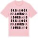 Pink Cotton t-shirt med Örnabo ordlek t-shirt