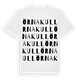 White t-shirt med Örnakull ordlek t-shirt